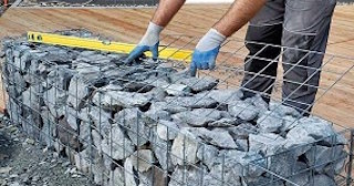 Устройство подпорной стенки из габионов в Тейково в октябре